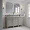 James Martin Vanities Brittany 60in Double Vanity, Urban Gray w/ 3 CM White Zeus Quartz Top 650-V60D-UGR-3WZ - alternate 2